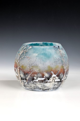 Rare beau vase sphérique - et,