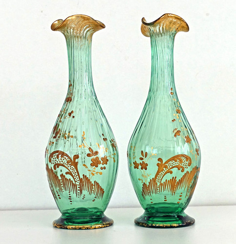 Rare paire vases emaillés - paire,