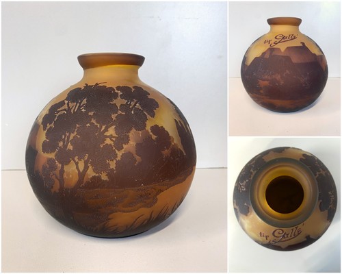 Antico vaso vetro - stile, gallé