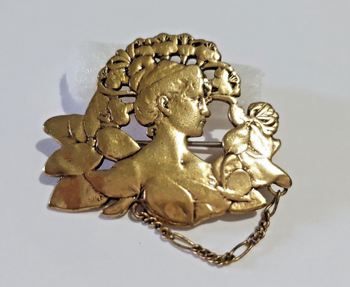 Spilla art nouveau firmata - spilla,