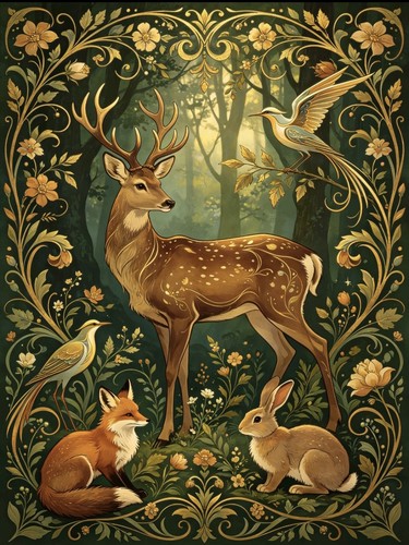 Art nouveau animali della - art,